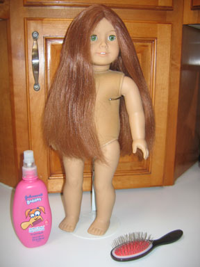 Detangling american sale girl doll hair